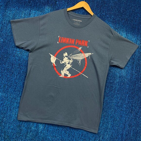 Linkin Park Blue Hybrid Theory Rock T-Shirt Size Large - Picture 3 of 4